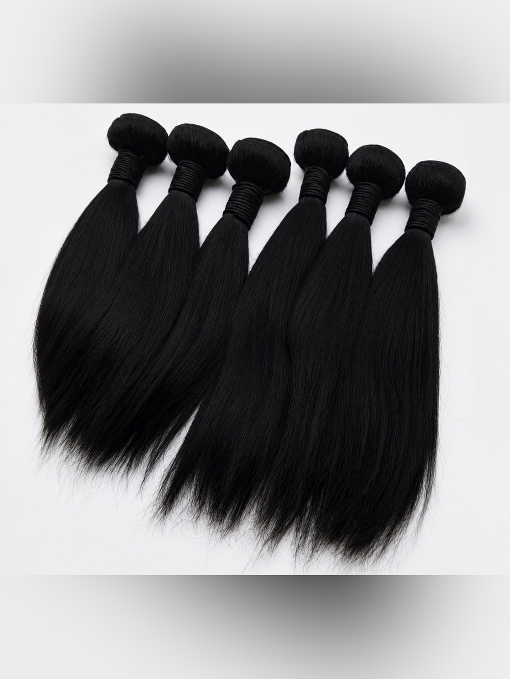 Human hair Blend Short hair Bundles in black - 6 pieces lot